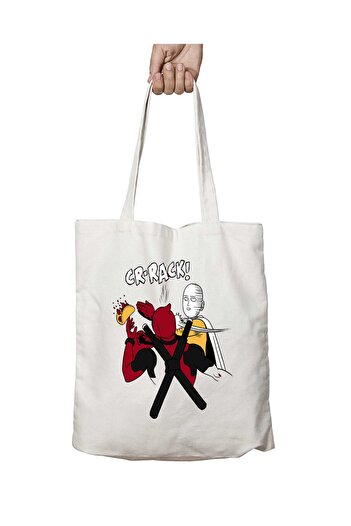 ART HEDİYE One Punch Man Deadpool Slap Taco - Πλενόμενη υφασμάτινη τσάντα ώμου με μόνιμη εκτύπωση δύο όψεων