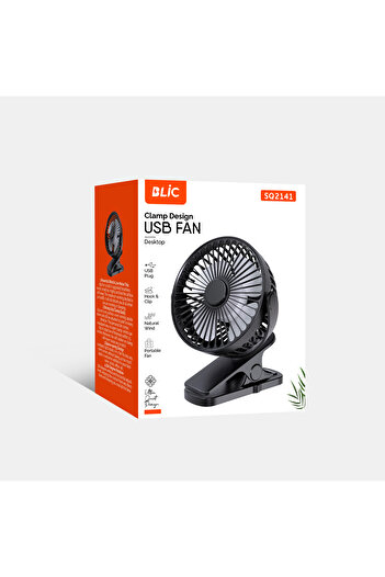 MENFRY Mandal Ve Masaüstü Model 360° Döner Başlık Şarj Edilebilir USB'li 3 Kademeli Taşınabilir Fan