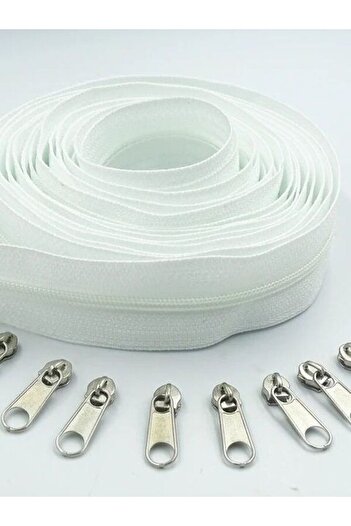SİNGER Fermiks 20 Meters T5 - White Zipper and 40 White Heads