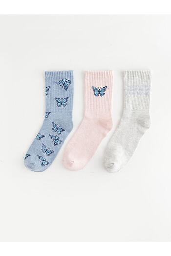 LC Waikiki Lcw Dream 3 Pack Patterned Women's Socks