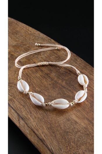 Chillin' Gold Colored - Adjustable Elevator Seashell Anklet Bracelet