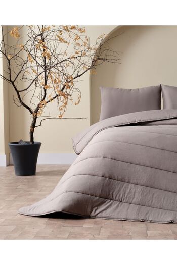 Doqu Home Single Cloudy Quilt Set - Dark Gray