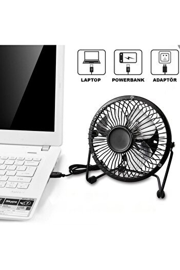 MYNONEV Masa Üstü Klima Usb Girişli Metal Serinletici Mini Vantilatör Fan