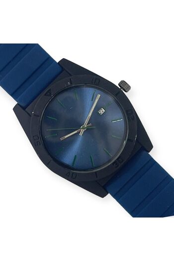 Brality Women Men Silicone Cord --- Color Steel Case Analog Calendar Watch 0083