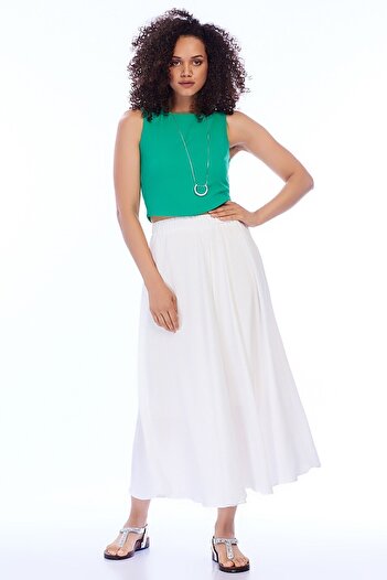 Pitti Women's White Skirt 20951