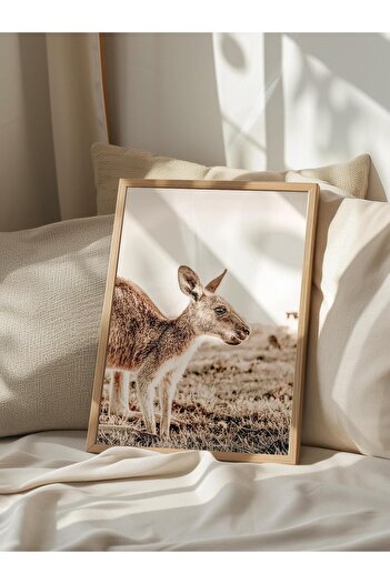 Postifull Rustic Unframed Poster, Scandinavian Brown Painting, No:95 Deer Photo, Vertical