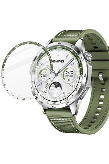 Nezih Case Huawei Watch GT4 46mm Compatible Strengthened Ppma Pet Screen Protector