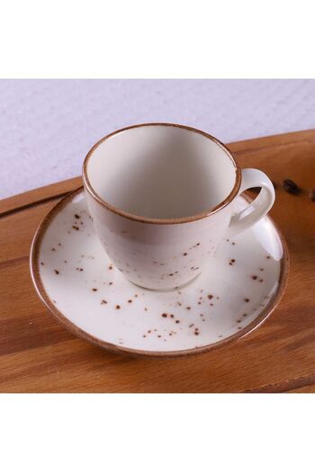 Tulü Porselen Luna Reactive Mix Set of 6 Coffee Cups