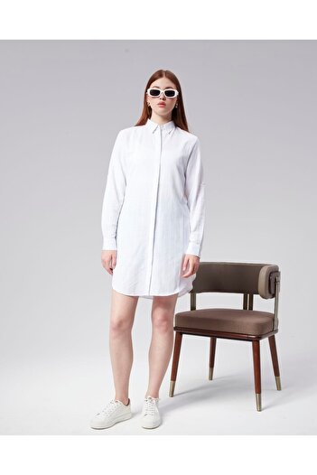 BAJAR White Tunic - Chain PatterneD, Plain Cut