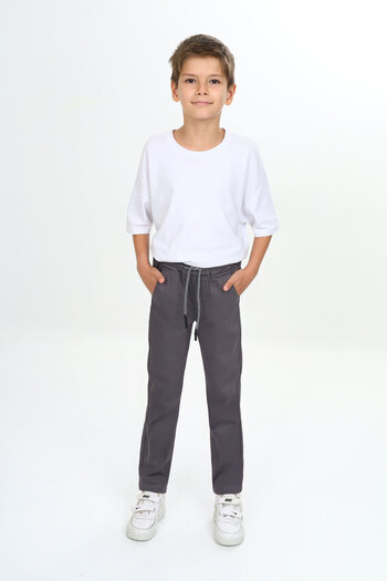 Asortik Kids Boy's Gabardine Cotton Trousers School Pants