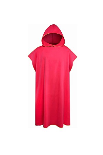 MORDRY Φούξια Unisex Poncho με κουκούλα - Φορητή πετσέτα και φορητό καμπίνα