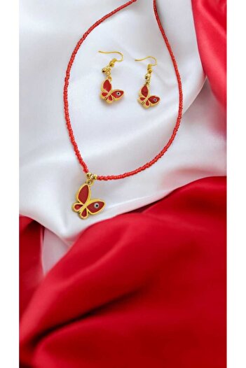 Aksesuar New Year - New Year Gift, NecKlace and Earring Set for Special Occasions