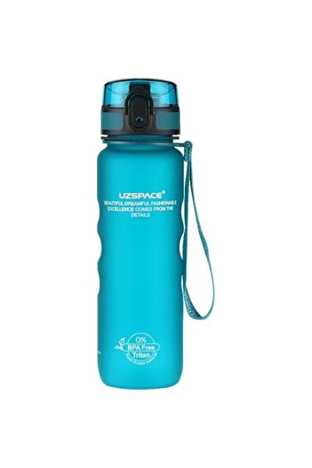 Vagonlife Uzspace 500ml Hand-Hold Assisted Soft-Touch Tritan Water Flask (Turquoise) 1215