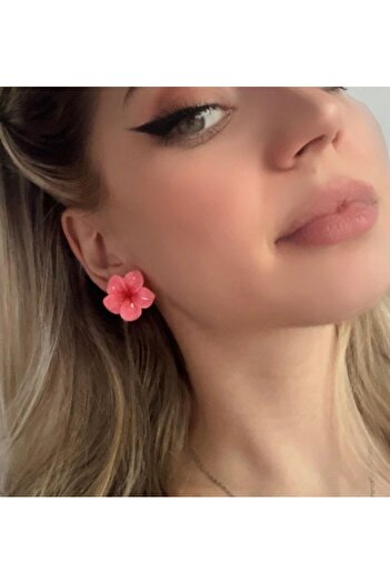 Atelier by Ece Pink Lotus Flower Earrings