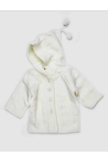 BUUFUU Unisex Baby - Long Sleeve Pompom Cap and Cardigan Models