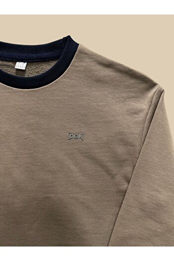 DGK COLLECTİON Джк Колекция Огромна детска кафе суитшърт 100% памук с принт