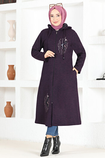 ModaMerve Zippered Cap MSL0105 Plum