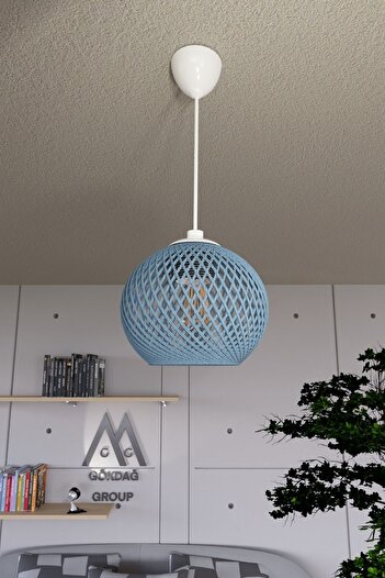 Naturel Lighting Balle Blue - Chandelier White Cable Ball Pendant Lamp