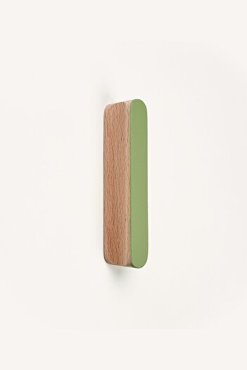 Kulpingo Mâner dulap din lemn de culoare verde salvie de 96 mm