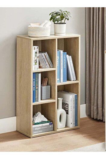 Modern home Multifunctional Shelf for Kid's Room and Office - Organizer for Toys, Books, and Supplies, Beige