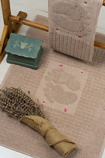 MaLana Havlu Printed Foot Towel 5 Pieces Mixed Color