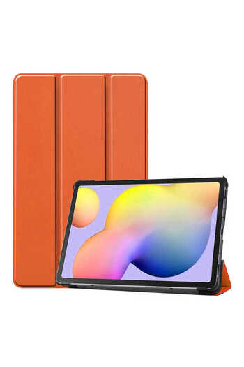 HTstore Galaxy Tab S7 Fe Lte - Zore Smart Cover, 1-1 Case Orange