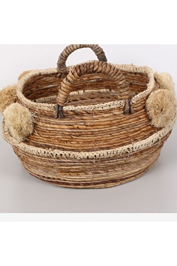 Mylamp Abaka Pomponed Basket 45X35X30 cm