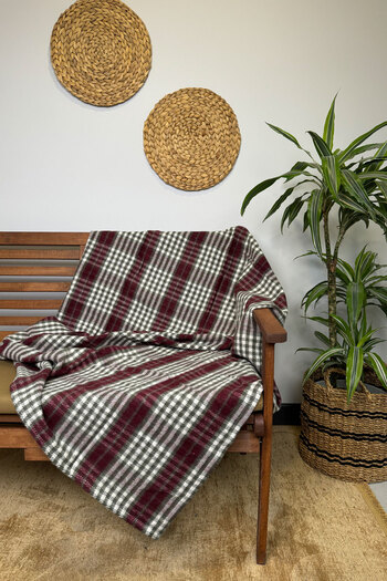 SİHİRLİ AYAKLAR Plaid Patterned TV Blanket - Knee Blanket