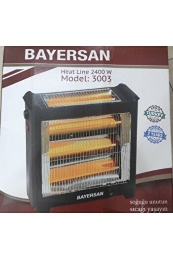BAYERSAN 3003 Şömine Tipi Isıtıcı Soba 4 Çubuklu Quartz Isıtıcı 2400w Uc3003