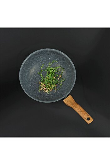 Leydi Marble Natura Granite Wok Pan 28 Cm