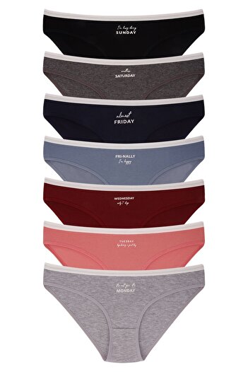 Dominant Chiloți din lycra din bumbac multicolor, 7 zile, pachet de 7 37000-237