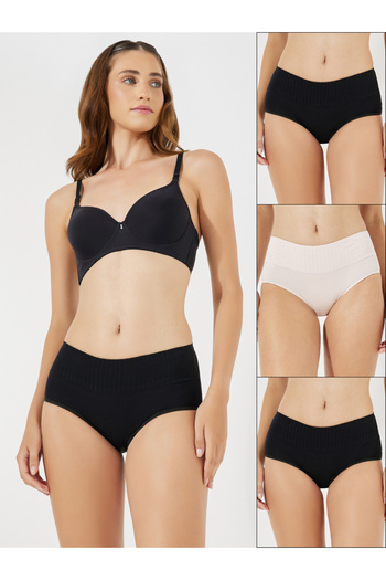 Styli Pack of 3 - Wide Rib Waist Cotton Short Briefs
