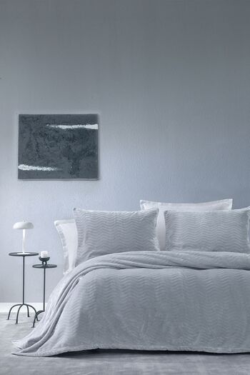 Yataş Dazel Double Blanket Bedspread Set 240X225 cm - Gray
