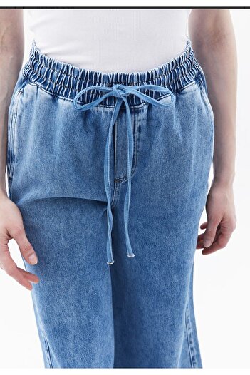 Plenty Thin Jeans - Wide Leg and Elastic Waist Detail