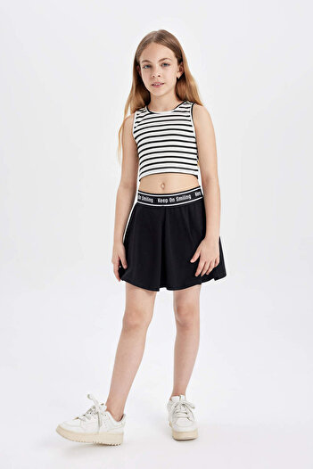 DeFacto Girl's Combed Cotton Shorts Skirt