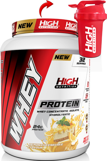 High Nutrition Lemon Cheesecake Flavored Whey Protein - 960 gr 24 gr 32 Serving Shaker Gift