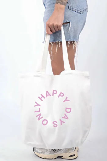 Coredra Happy Days Only - Canvas Tote Bag