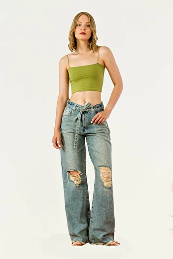 BROWN SARTO Wide Leg Jeans Women's Jeans