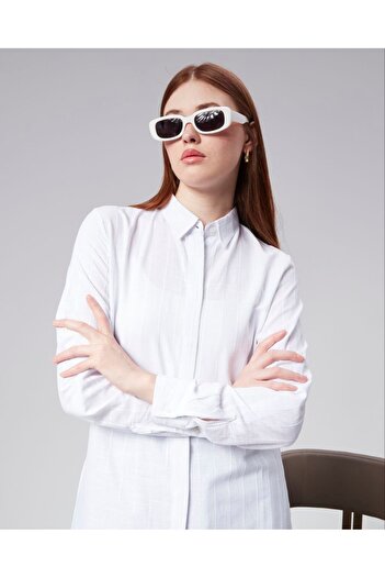 BAJAR White Tunic - Chain PatterneD, Plain Cut
