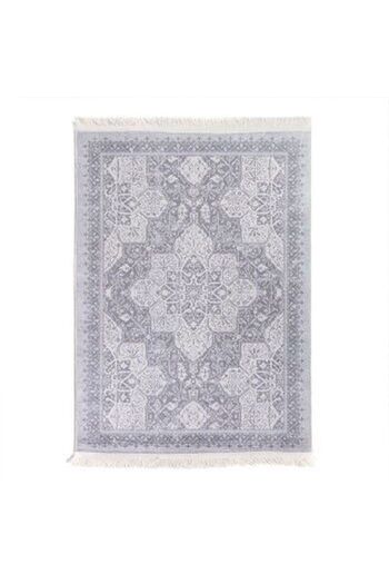 In House Soft Velvet Turkish Rectangular Door & Bath Mat -Grey - 60x40 cm