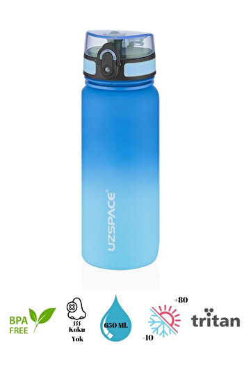 Uzspace Two Color Tritan Water Bottle/Flask - 650 Ml.