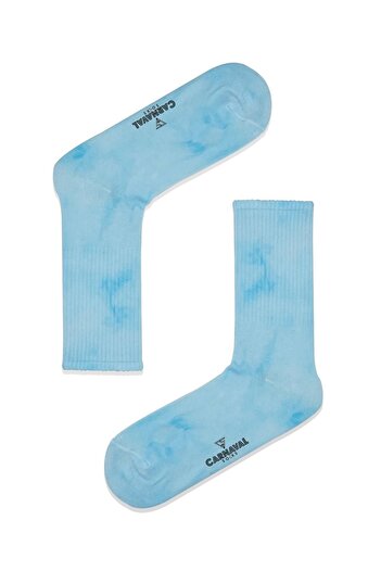 CARNAVAL SOCKS Спортни чорапи в синьо с щампи от тай-дай