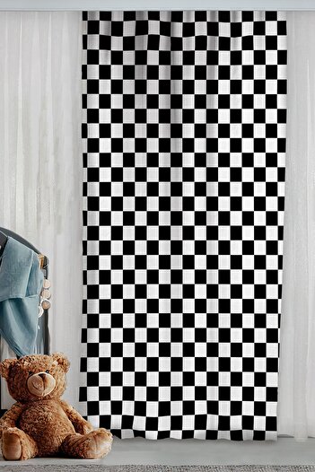 Bebişim Halı Bebişim Dama 140x260 Bh1394 Double Winged Children's Room Background Curtain