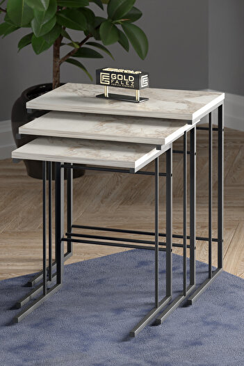 GOLDFALEZ Modern Single Nesting Table Efes Collection | Contemporary Side Table | Living Room Furniture