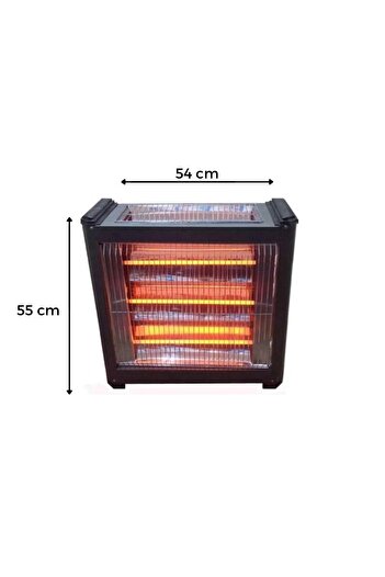 BAYERSAN 3003 Şömine Tipi Isıtıcı Soba 4 Çubuklu Quartz Isıtıcı 2400w Uc3003