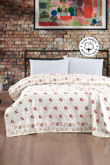 Vionel Home Double Printed Bedspread - 100% Cotton, Pique Pattern, 8 Different Patterns