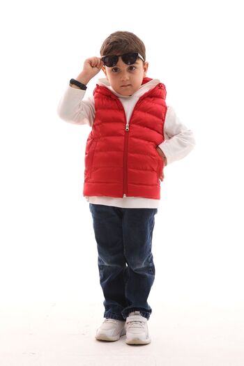 ÖNDER MODA Hooded Puffer Vest for Girls