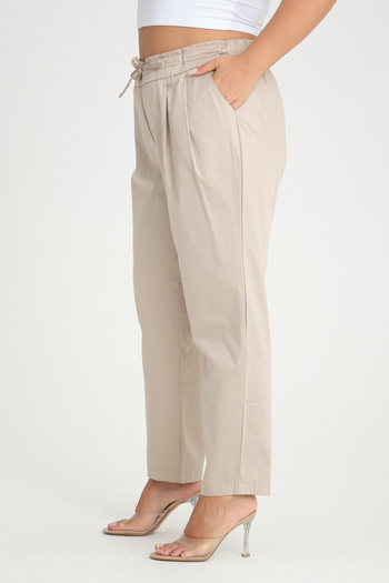 Dejabrew Jeans Beige LArge Size CArrot Trousers - A020