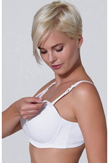 Orkide Women's White Sponge Covered Maternity Nursing Bra 4950