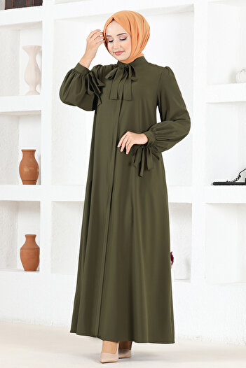 ModaMerve Ferace Dress ASM2662 Khaki